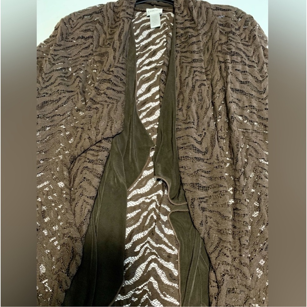 CHICO’S Lace Cascade Jacket - Picture 3 of 10